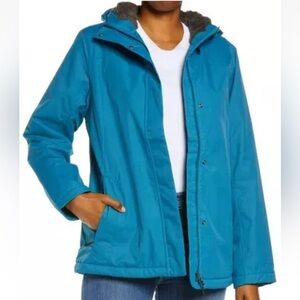 L.L. Bean Women's Winter Warmer Jacket Aquamarine   with Fleece Lining Size L